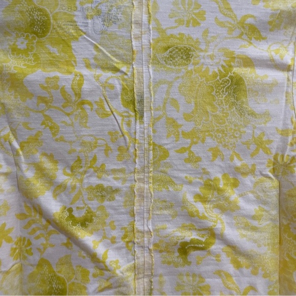 Anthropologie Pilcro Spliced-Neck Tee New Yellow White Floral Size XS ANTHRO NWT - Picture 8 of 10